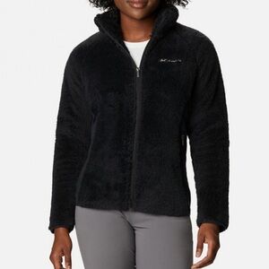 Columbia Women's Fast Beauty Black Plush Fleece Full Zip Jacket